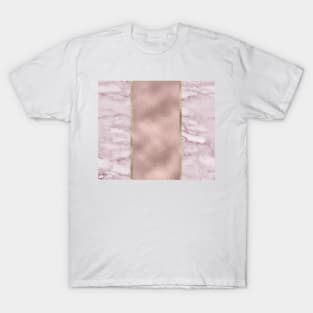 Carino Rosa marble - rose gold stripe T-Shirt